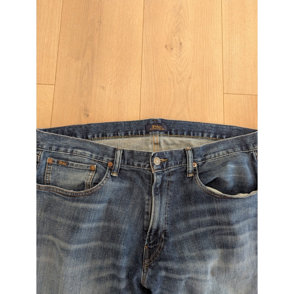 Polo Ralph Lauren Mens 36x30 (38x30) Straight leg Blue Jeans 165/92B Denim - Picture 2 of 14